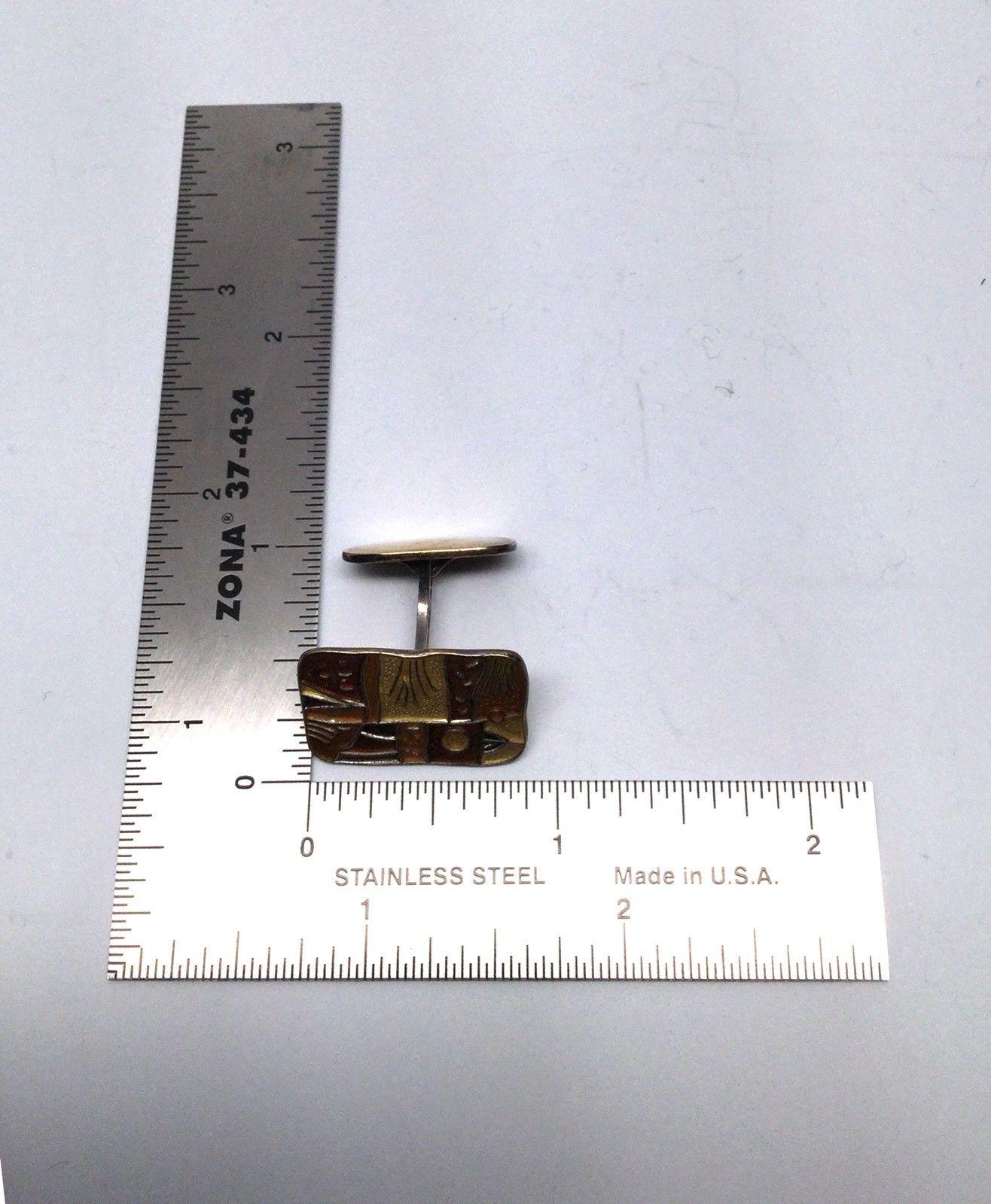 David Andersen Norway Sterling Silver Autumn Cufflinks with Enamel In Good Condition In Washington Depot, CT