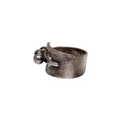 David Andersen Norway Sterling Silver Ball Wrap Ring Size 6.5 #16706