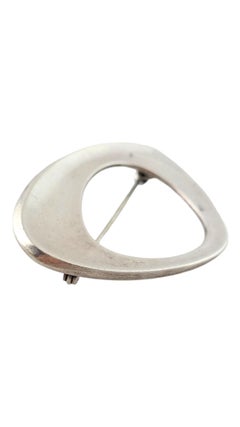 David Andersen Norway Sterling Silver Modernist Pin Brooch #17598