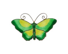 David Andersen Sterling Enamel Butterfly Brooch
