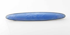 David Andersen Sterling Silver Blue Enamel Daisy Oblong Pin