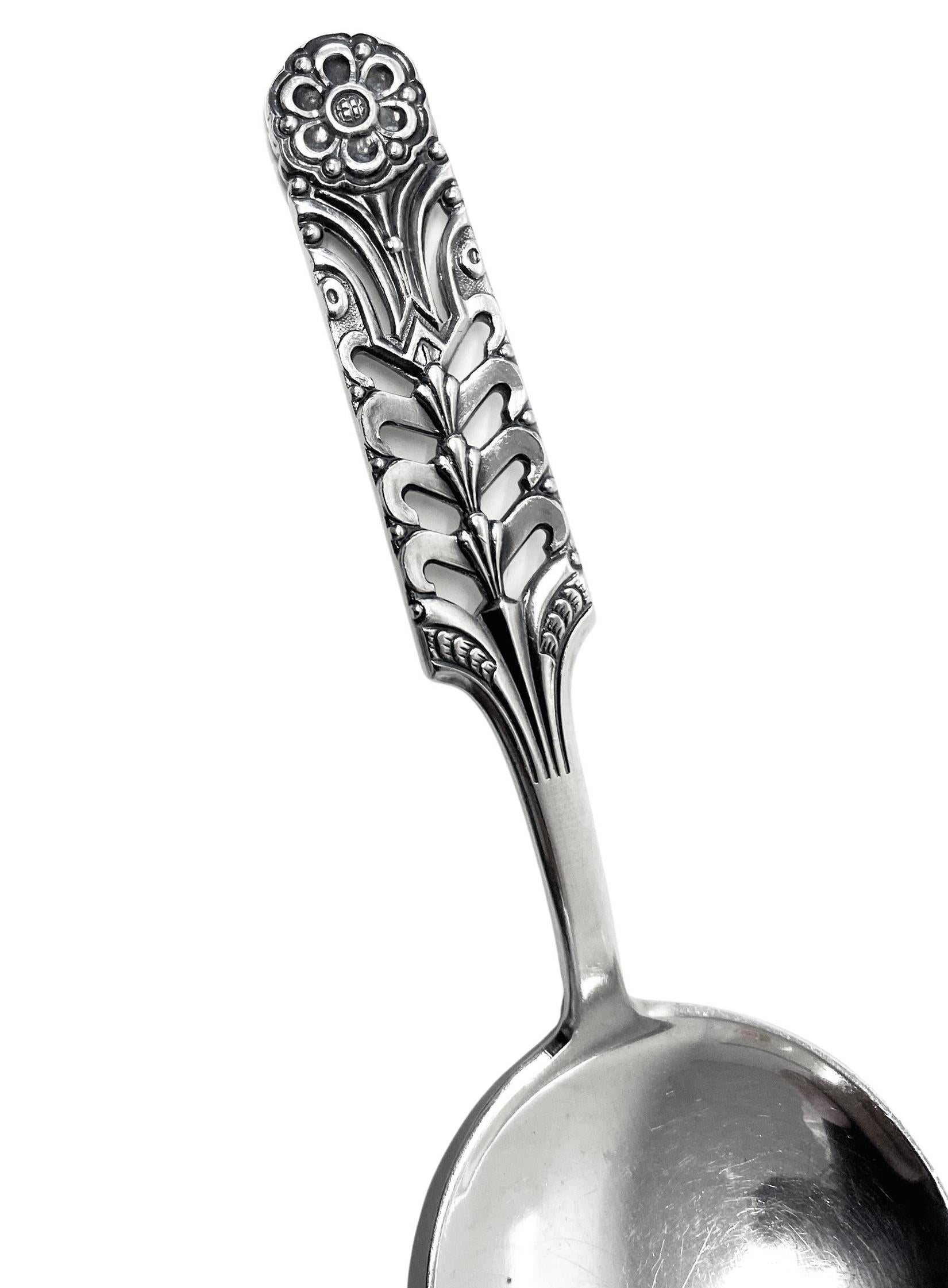 Norwegian David Andersen Sterling Silver Preserve Condiment Caddy spoon