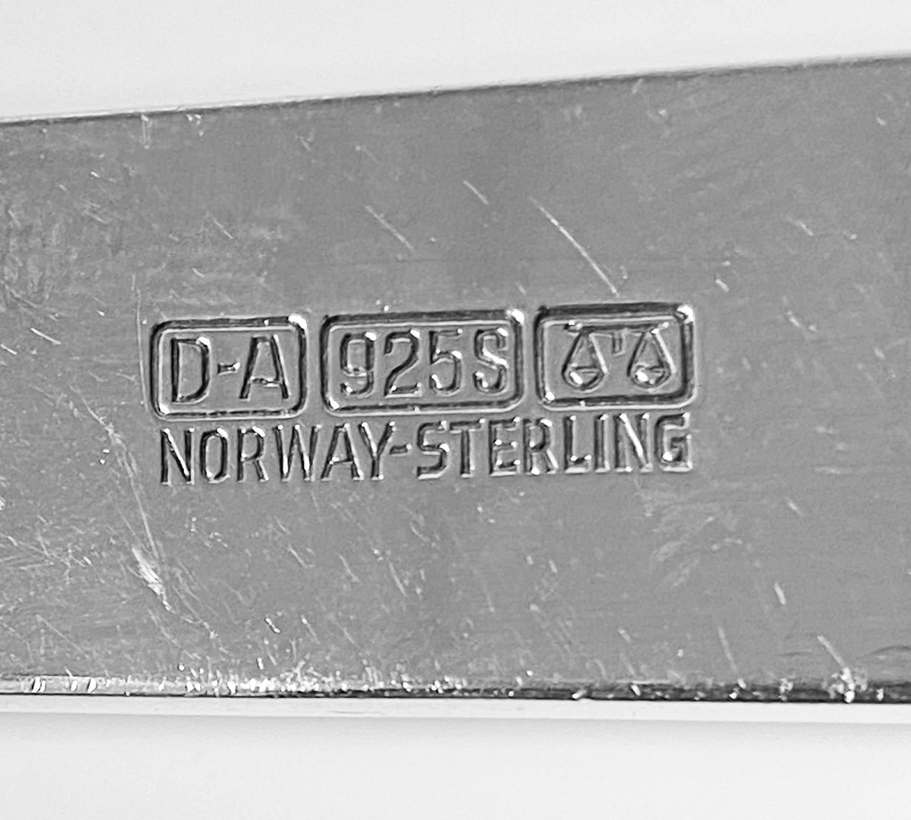 David Andersen Sterling Silver Servers Norway C.1960 In Good Condition In Toronto, Ontario