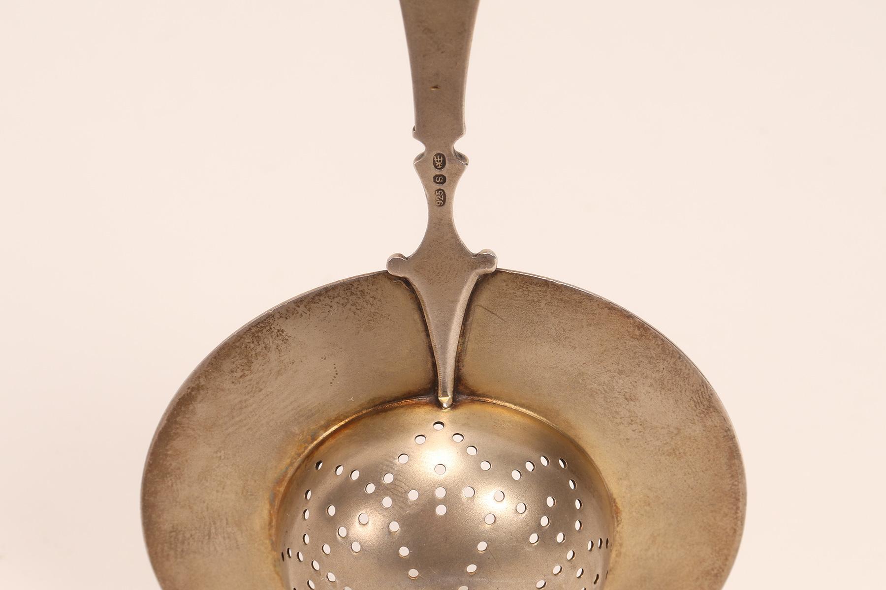 David Andreson Silver and Enamels Tea Strainer, Denmark, 1900 For Sale 3