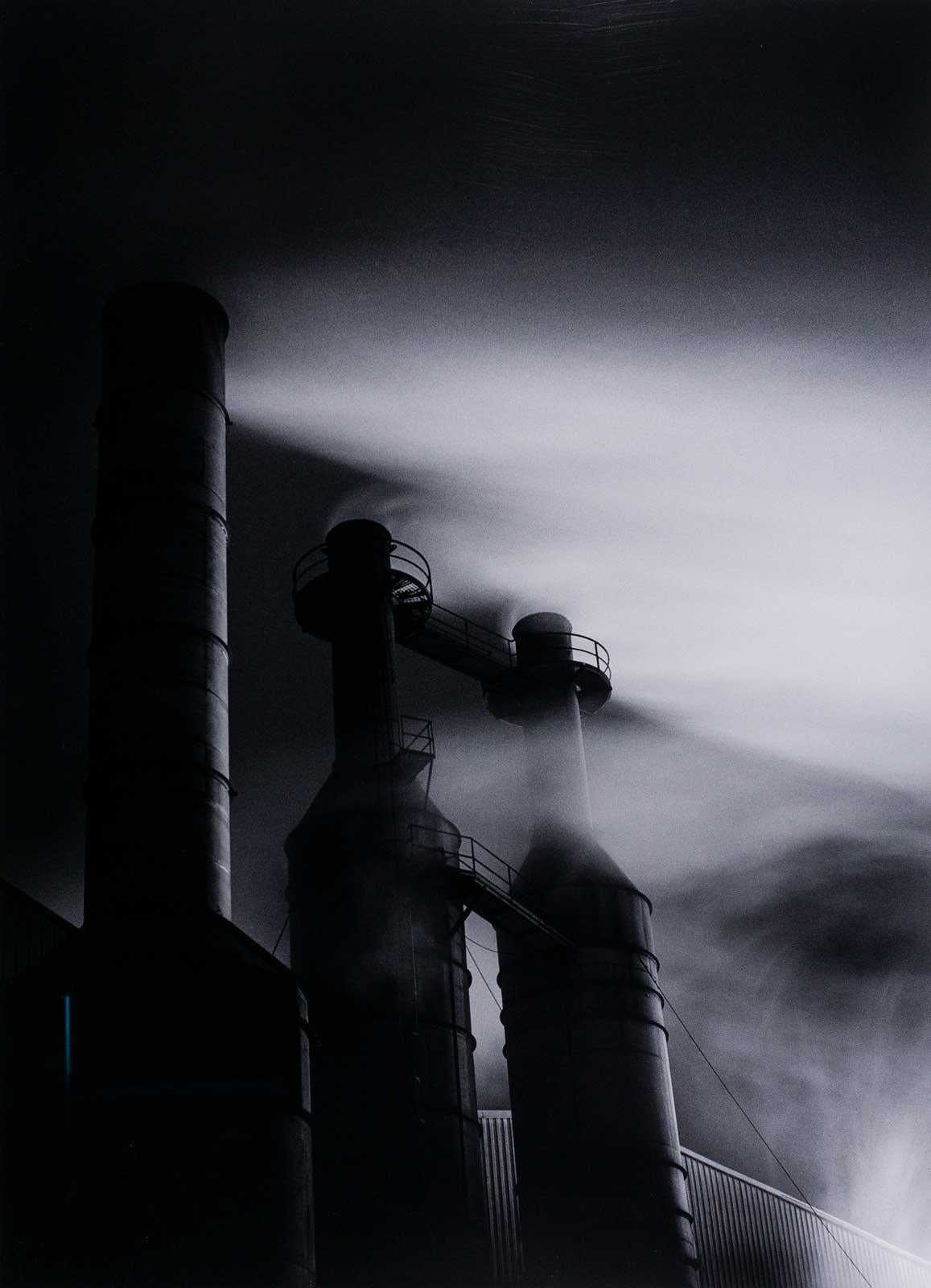 David Armentor Landscape Photograph – SMOKE- STACKS, CAJUN-MILL