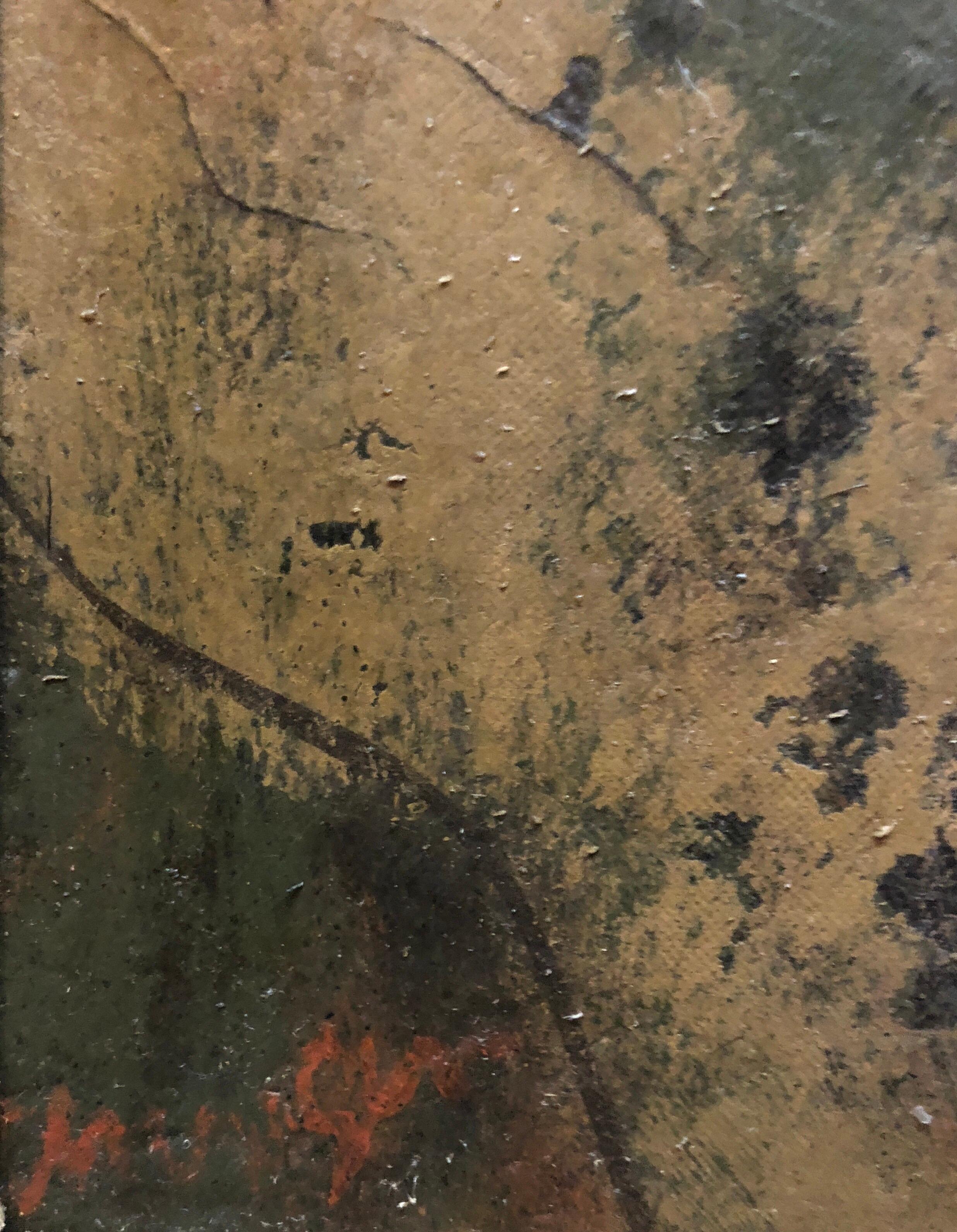 Modernist Encaustic Painting Portrait Boston Expressionist For Sale 1