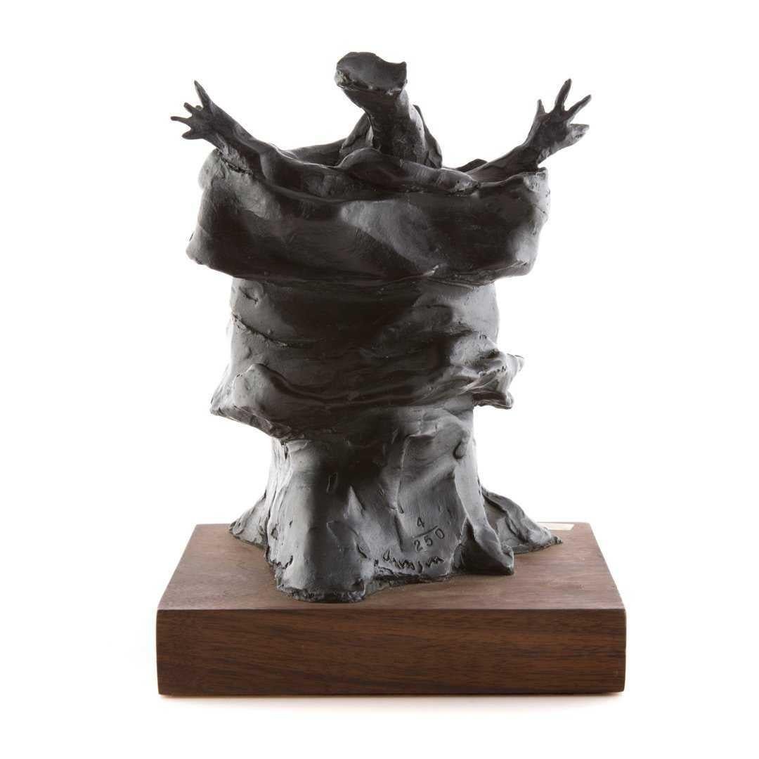 Bronze Sculpture Charles Dickens Figure American Boston Figural Modernist - Brown Figurative Sculpture by David Aronson