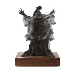 Vintage Bronze Sculpture Charles Dickens Figure American Boston Figural Modernist