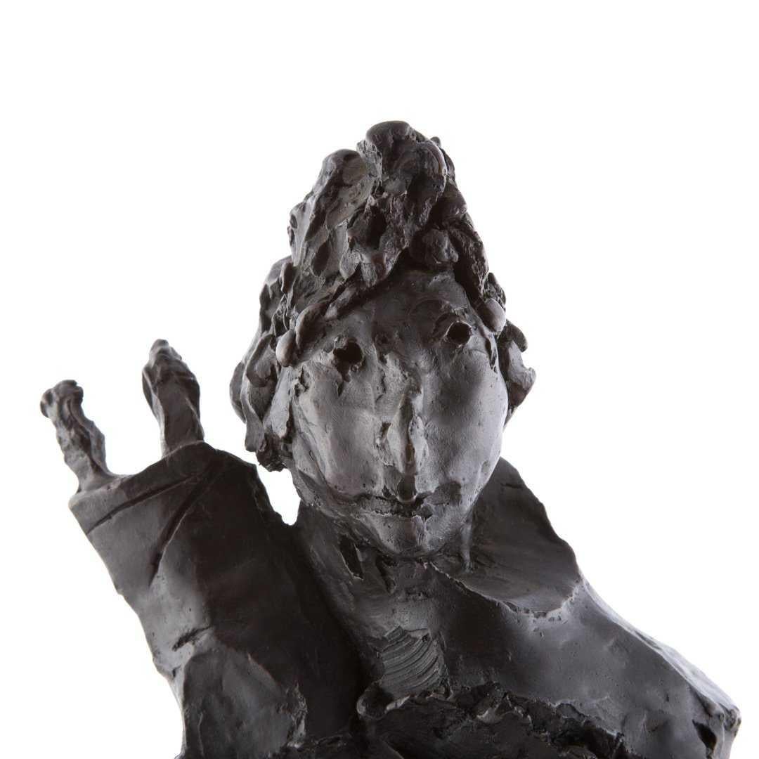 Bronze Sculpture Rabbi w Torah Judaica Figure American Boston Figural Modernist For Sale 2