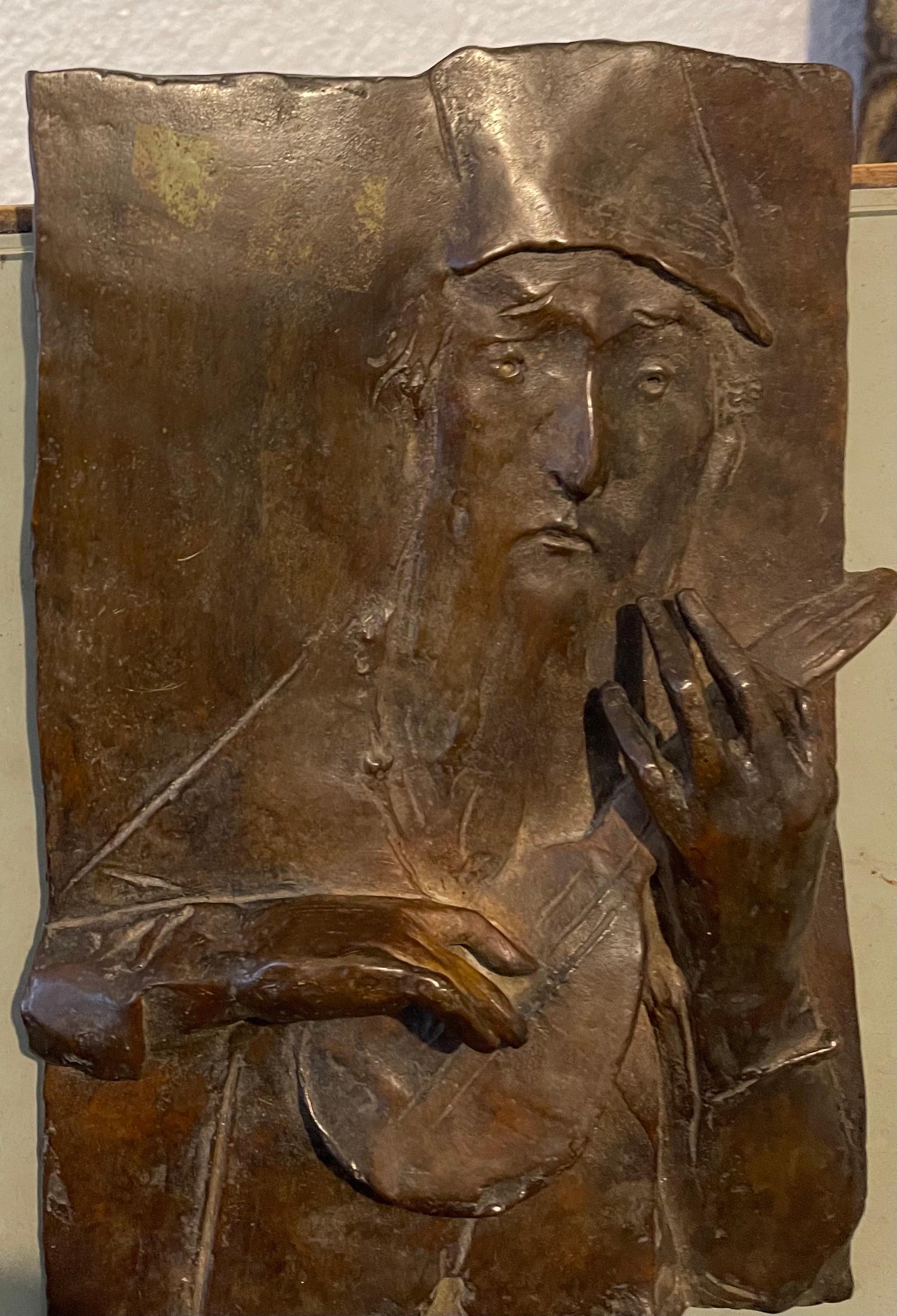 Sculpture en bronze figurative Troubadour du moderniste américain David Aronson en vente 5