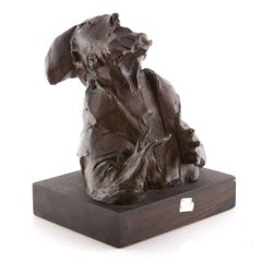 Judaica-Bronzeskulptur „Rabbi“ – Figur eines jüdisch-amerikanischen Bostoners, figurative Moderne