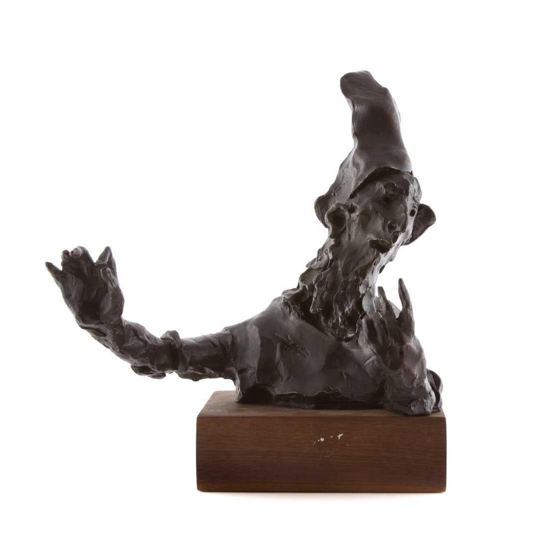 David Aronson Figurative Sculpture - Large Bronze Sculpture "Virtuoso" Figure American Boston Figural Modernist