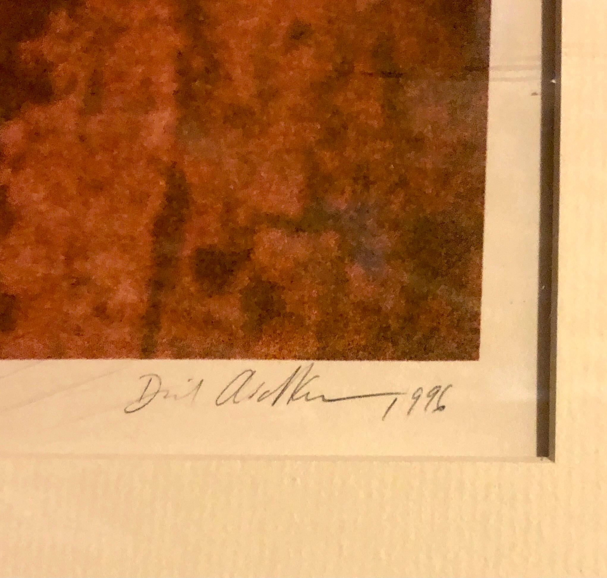Grande fotografia d'epoca Polaroid Transfer Photo Print Poliziotto che fuma, Parigi - Photograph Moderno di David Aschkenas