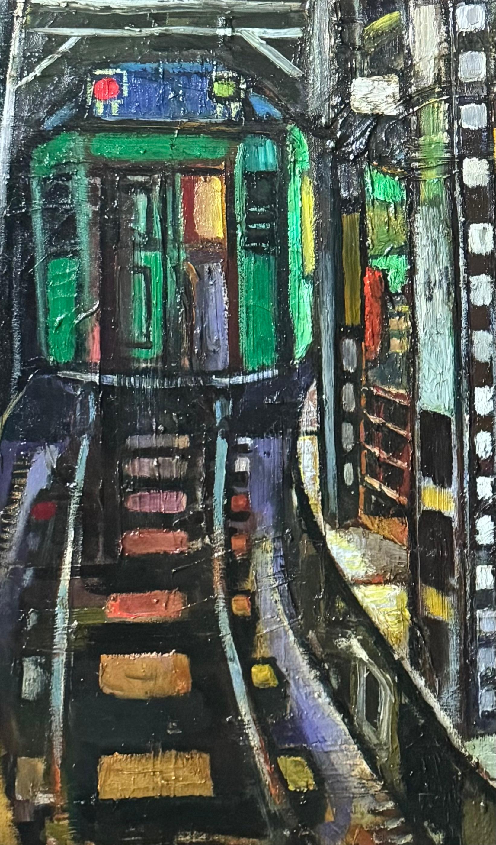 Metro de Nueva York Moderna de mediados del siglo XX Escena americana Realismo social Contemporáneo en venta 3