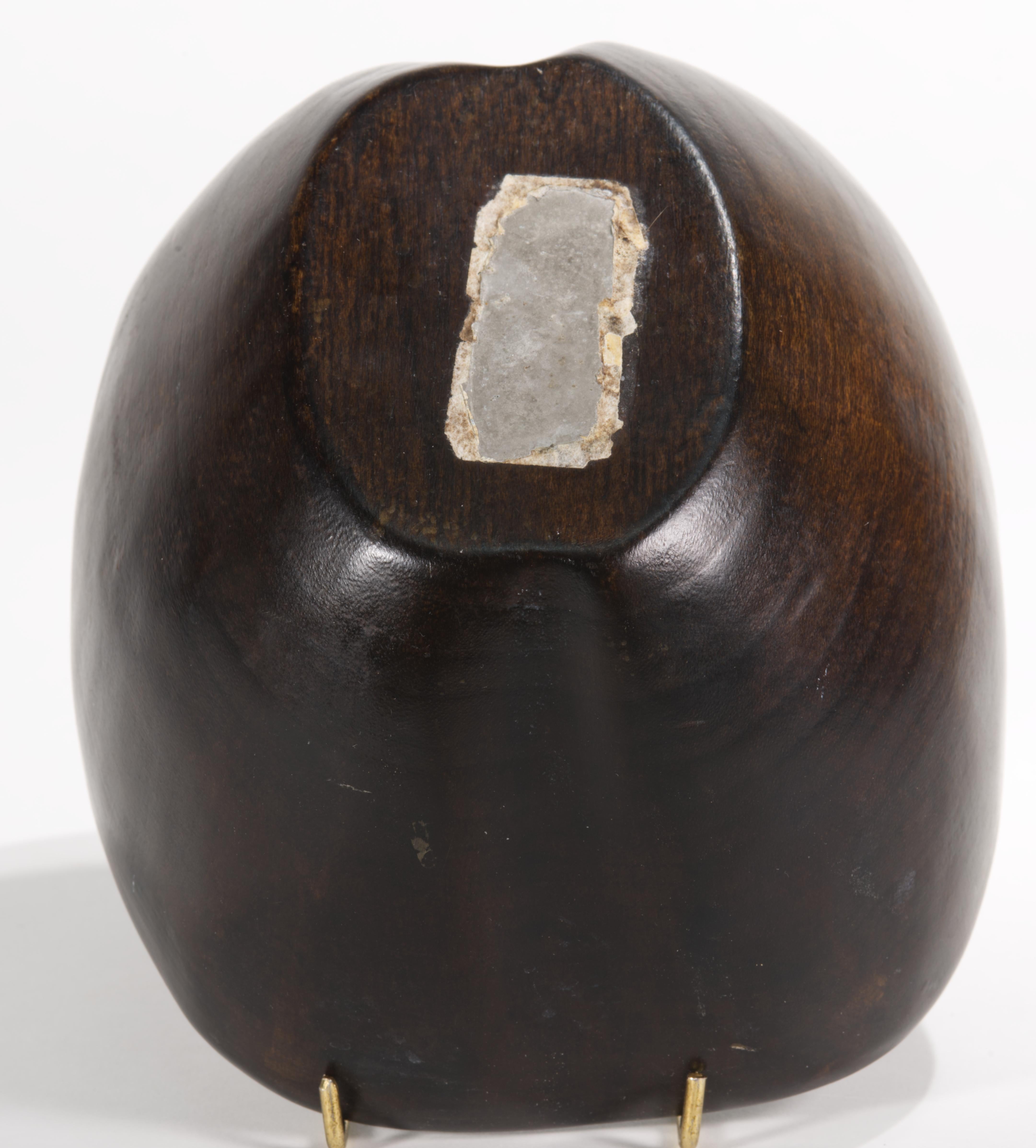 David Auld Asymmetrical Carved Wood Bowl, 1960s For Sale 2