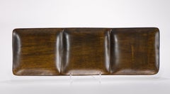 David Auld Divided Carved Korina Wood Tray, 1960s