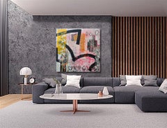 "Vista astratta della città"   60x60 acrilico su tela