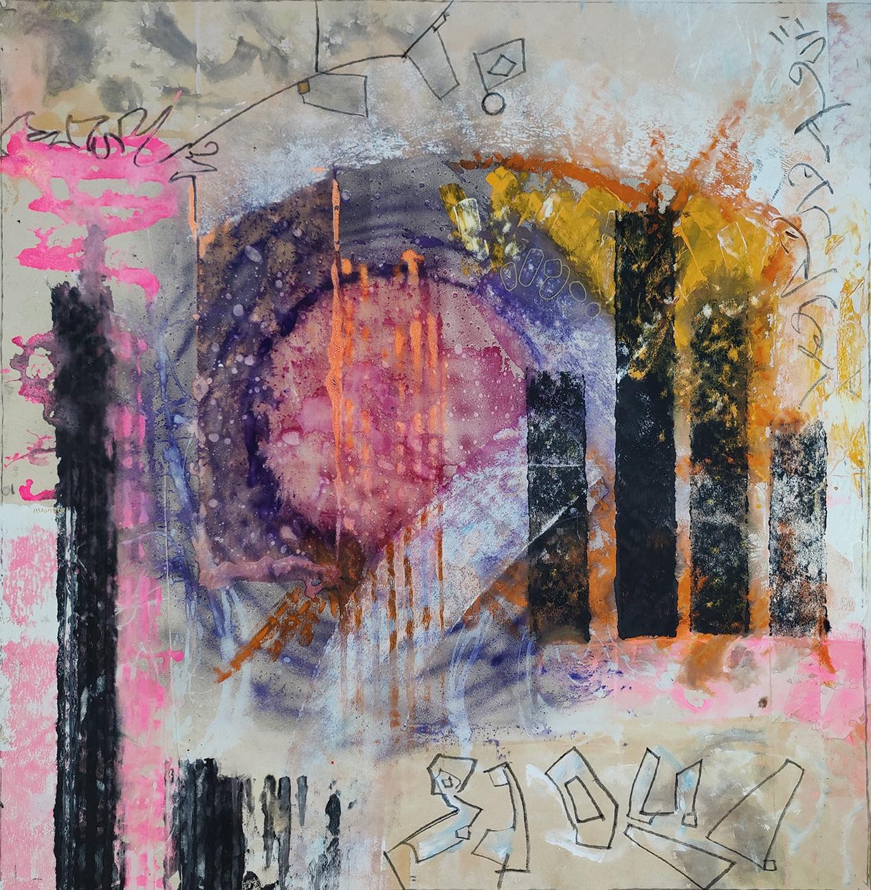 David Austin Abstract Painting – ""Cosmos""  60x60 Acryl auf Leinwand 2022