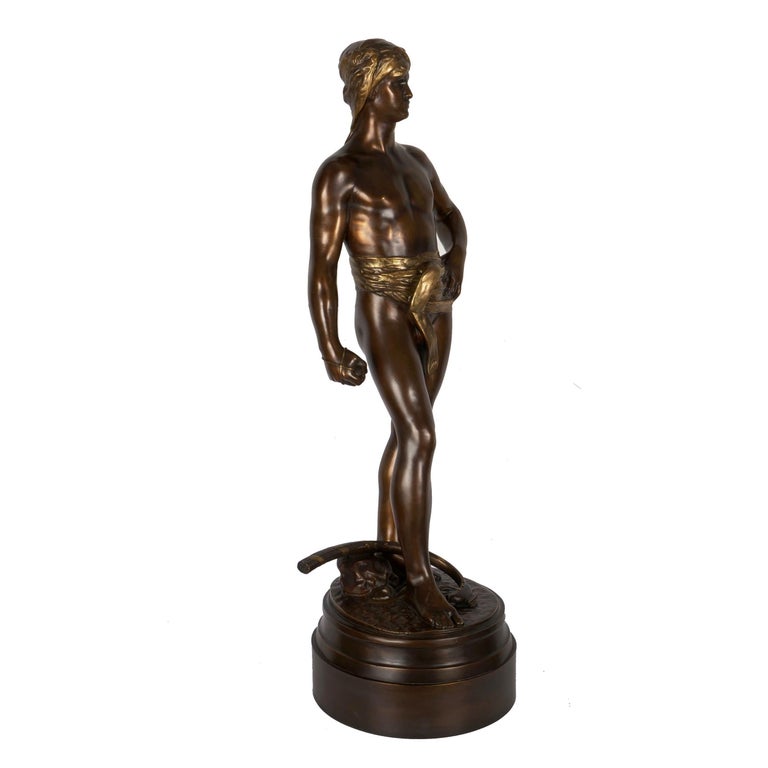 “David avant le Combat” Bronze Sculpture by Antonin Mercie and