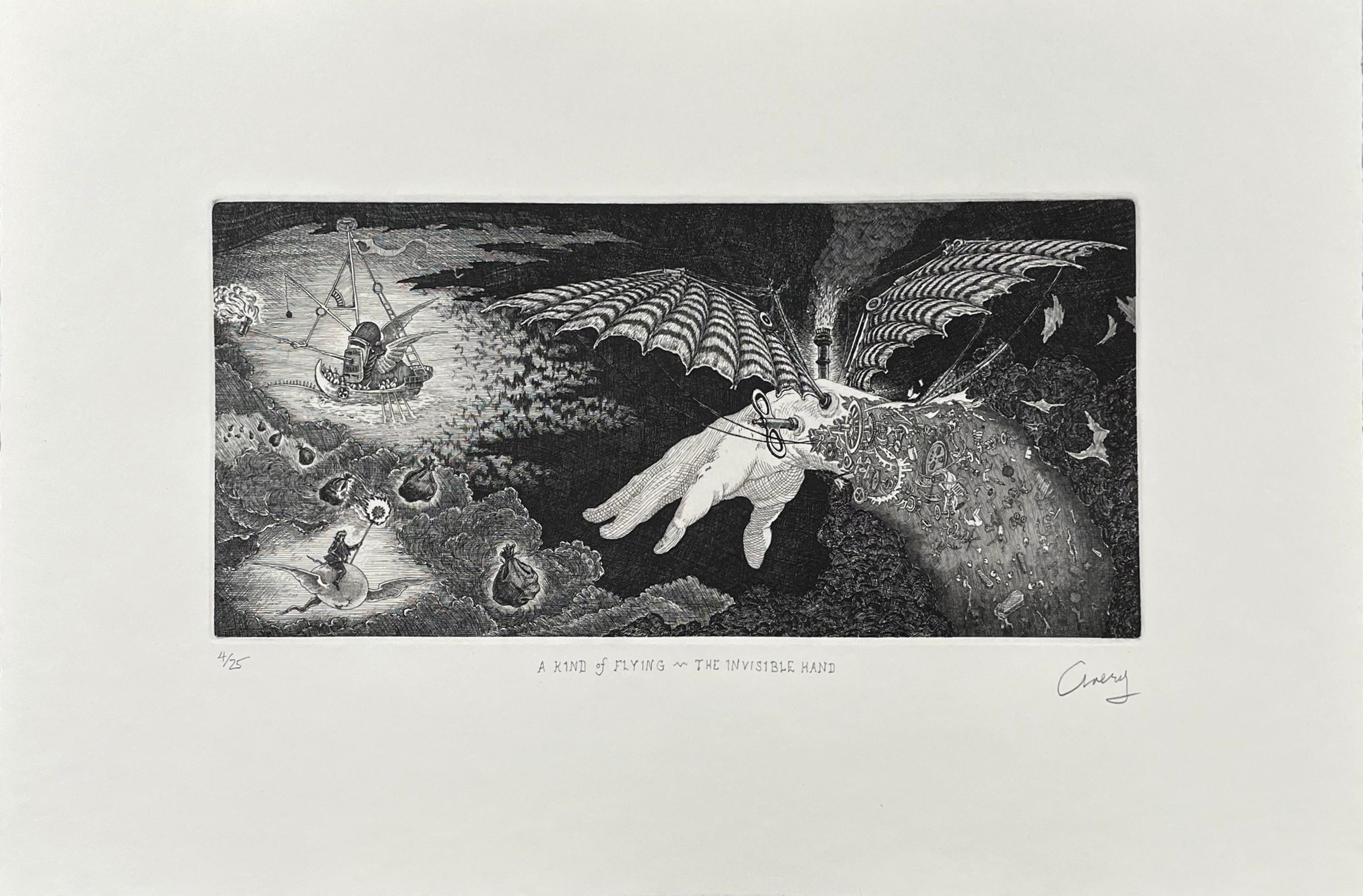 A Kind of Flying -The Invisible Hand - Print by David Avery