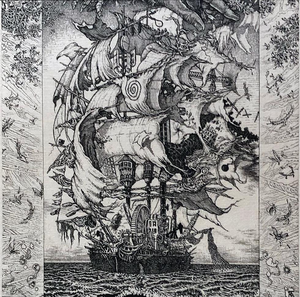 Über das große Schiff MOUR-DE-ZENCLE (19/20) – Print von David Avery