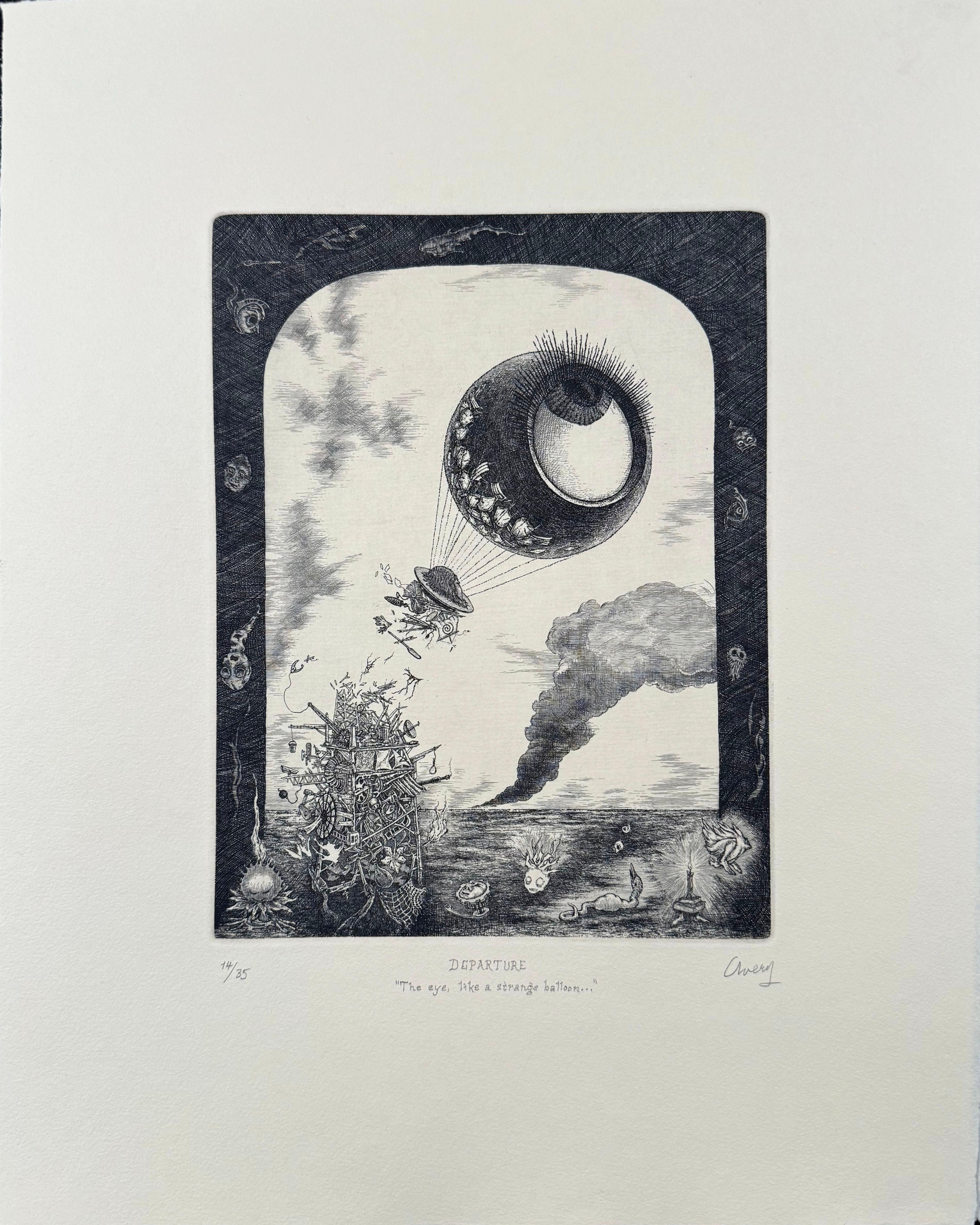 Departure - The Eye Like a Strange Ballon - Print by David Avery