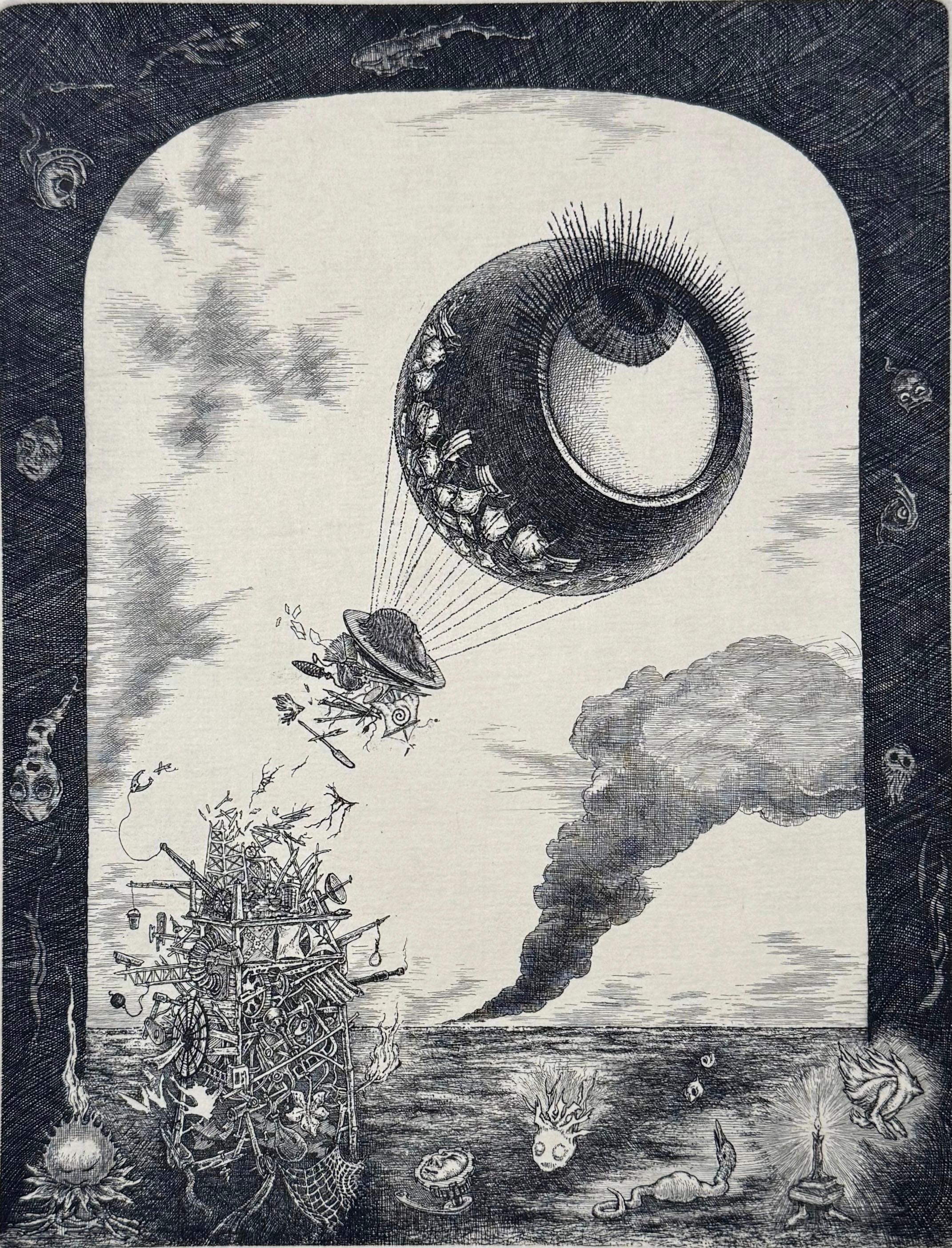David Avery Landscape Print - Departure - The Eye Like a Strange Ballon