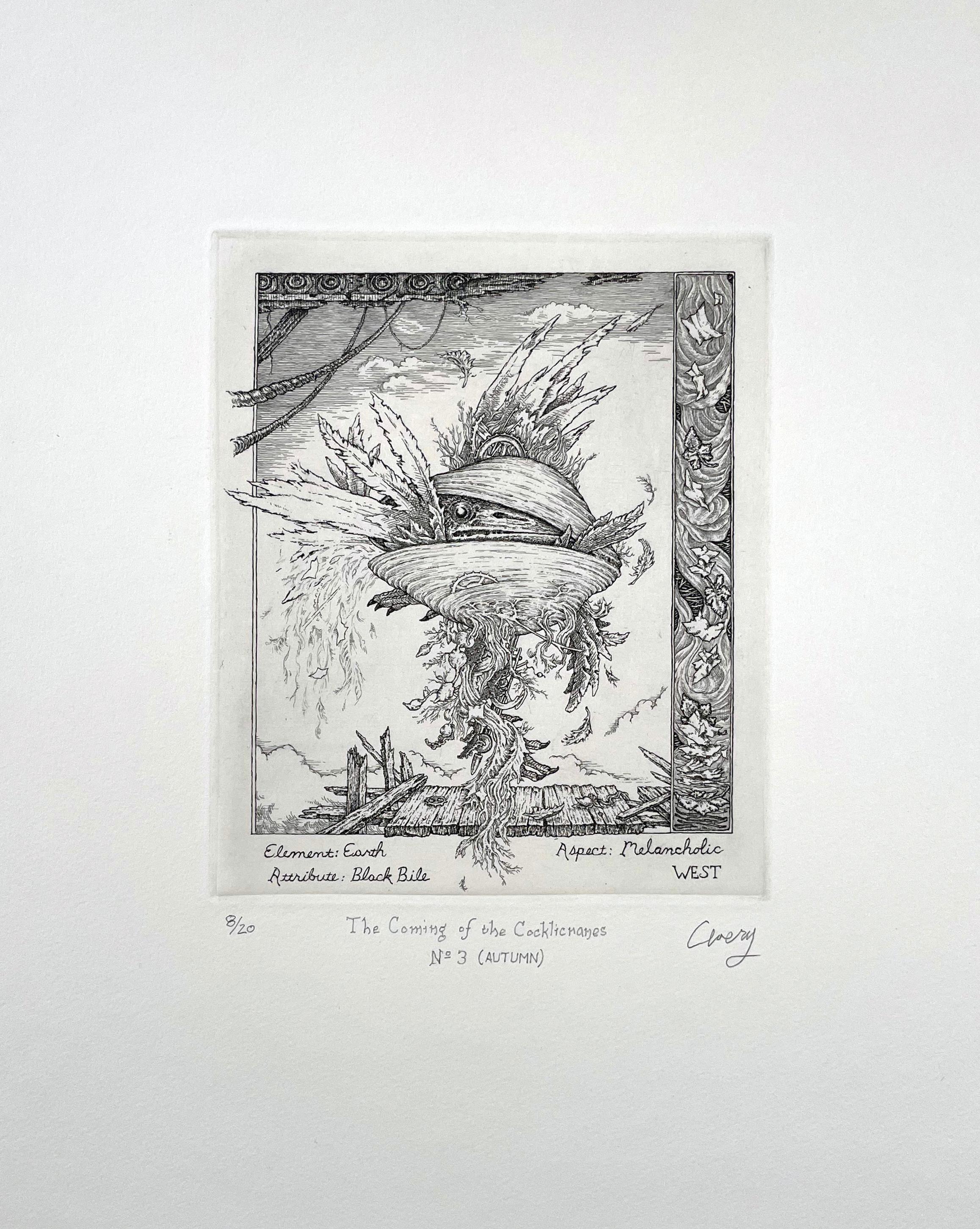 The Coming of the Cocklicranes, No. 3 (Autumn) - Print by David Avery