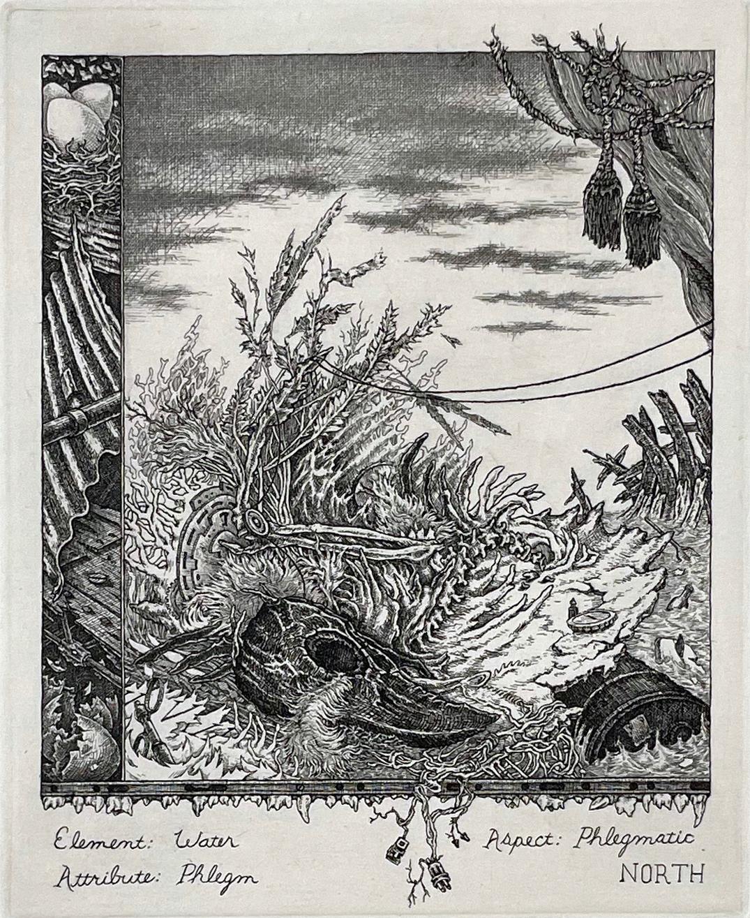David Avery Figurative Print - The Coming of the Cocklicranes, No. 4 (Winter)