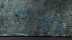 Boats in the Harbor, Abstract Oil Painting on Canvas by David Azuz