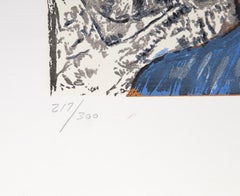 Bar Scene, Lithograph by David Azuz