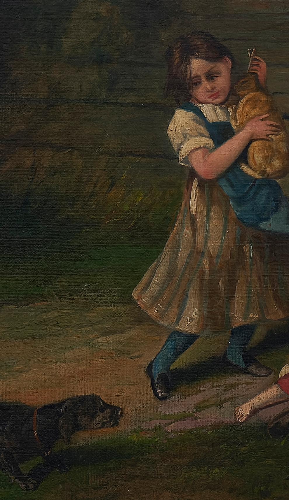 David B Bechtel (1895 - 1960) Peinture du 19e siècle avec des scènes d'enfants en vente 2