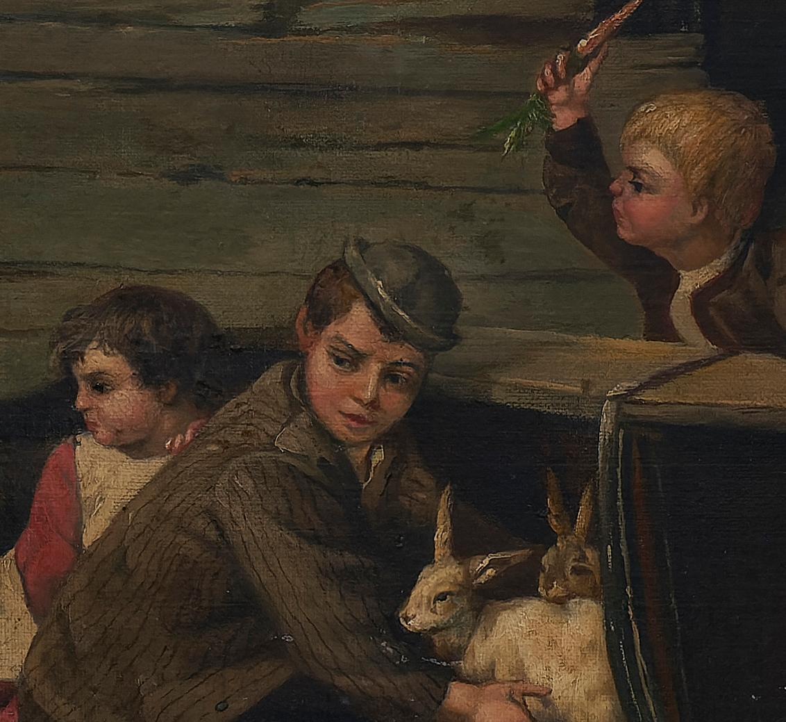 David B Bechtel (1895 - 1960) Peinture du 19e siècle avec des scènes d'enfants en vente 3