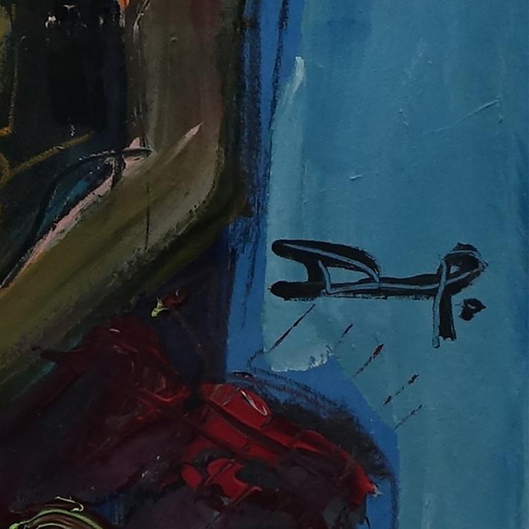 Reflextion - Pittura blu Tecnica mista - Mixed Media Art Contemporaneo di David Banegas
