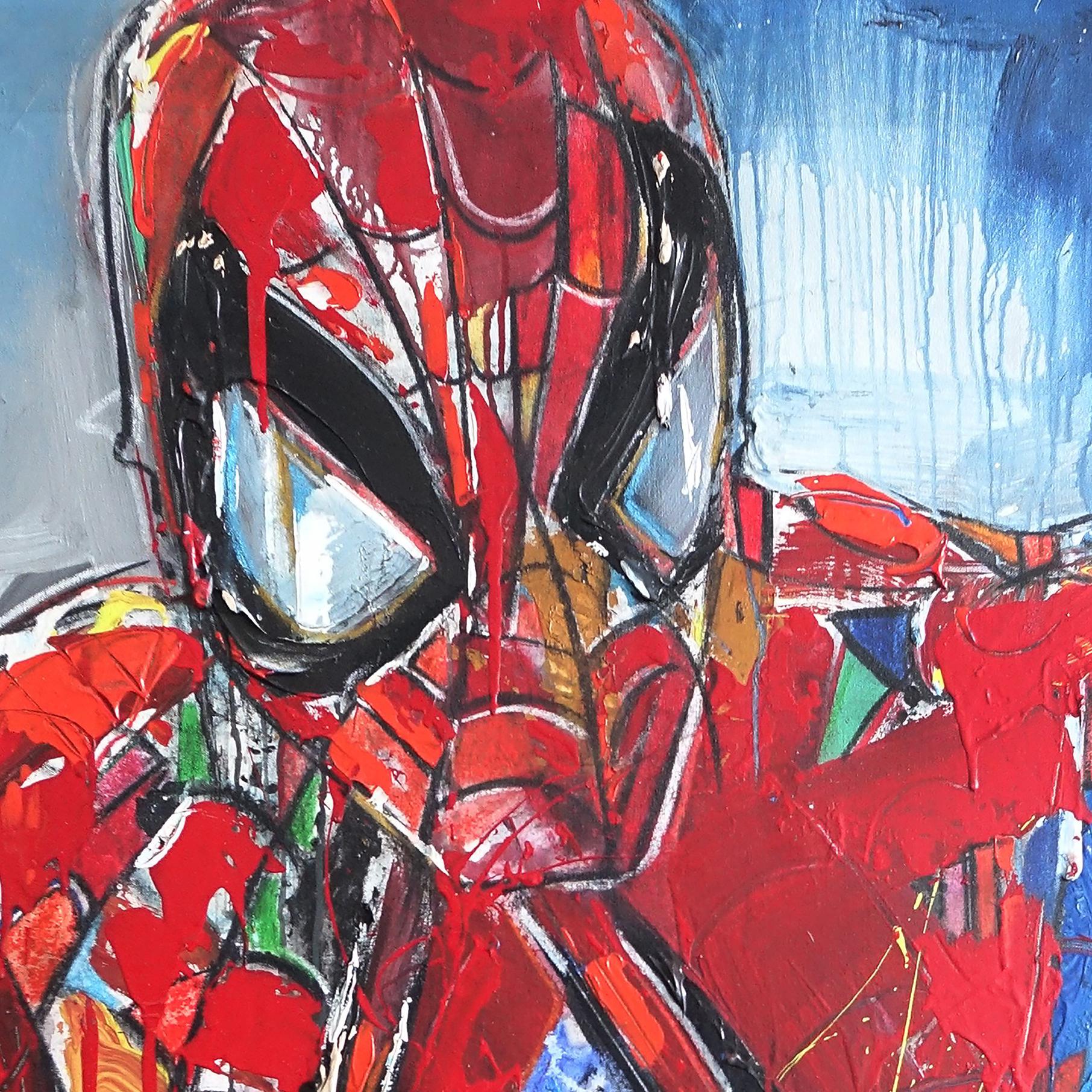 Spider Man - Contemporary Mixed Media Art by David Banegas