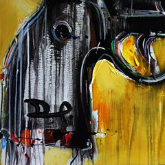 Stop The Madness Yellow & Black Mixed Media