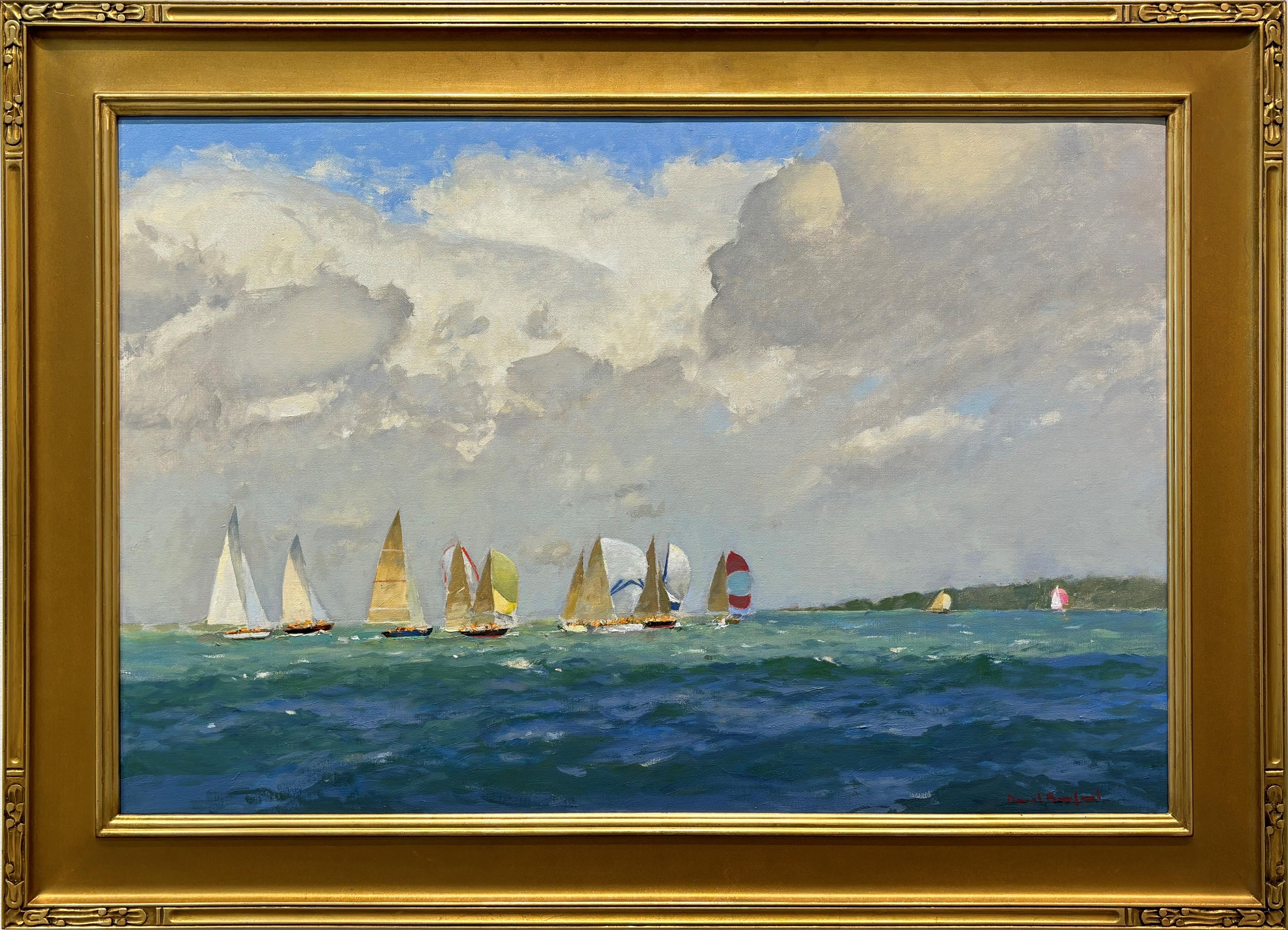 Running Down to Cowes - Painting by David Bareford