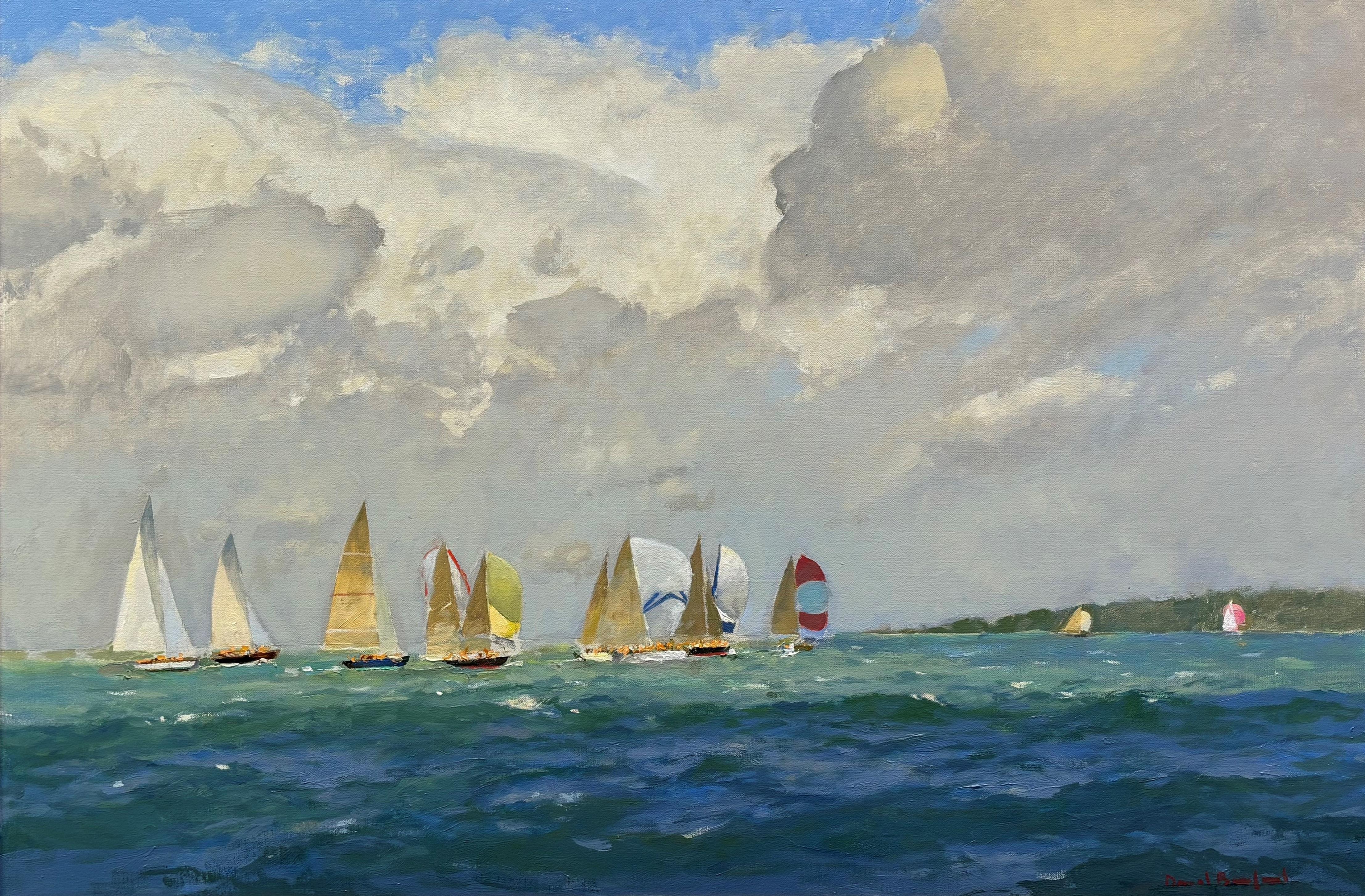 David Bareford Landscape Painting – Running Down nach Cowes