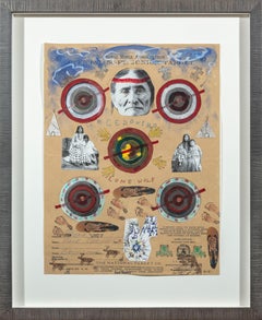 Serie Target: Omaggio a Geronimo, tecnica mista, con cornice, 21° secolo