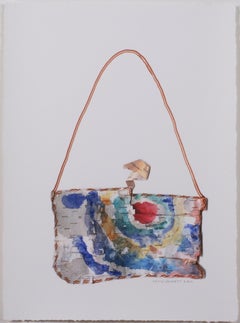 "Birch Bark Medicine Pouch, " Original Mixed Media Work signed by David Barnett