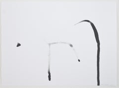 'Buddha Board Water Series #2 - Bird Disguised As Giacometti' signed mixed media