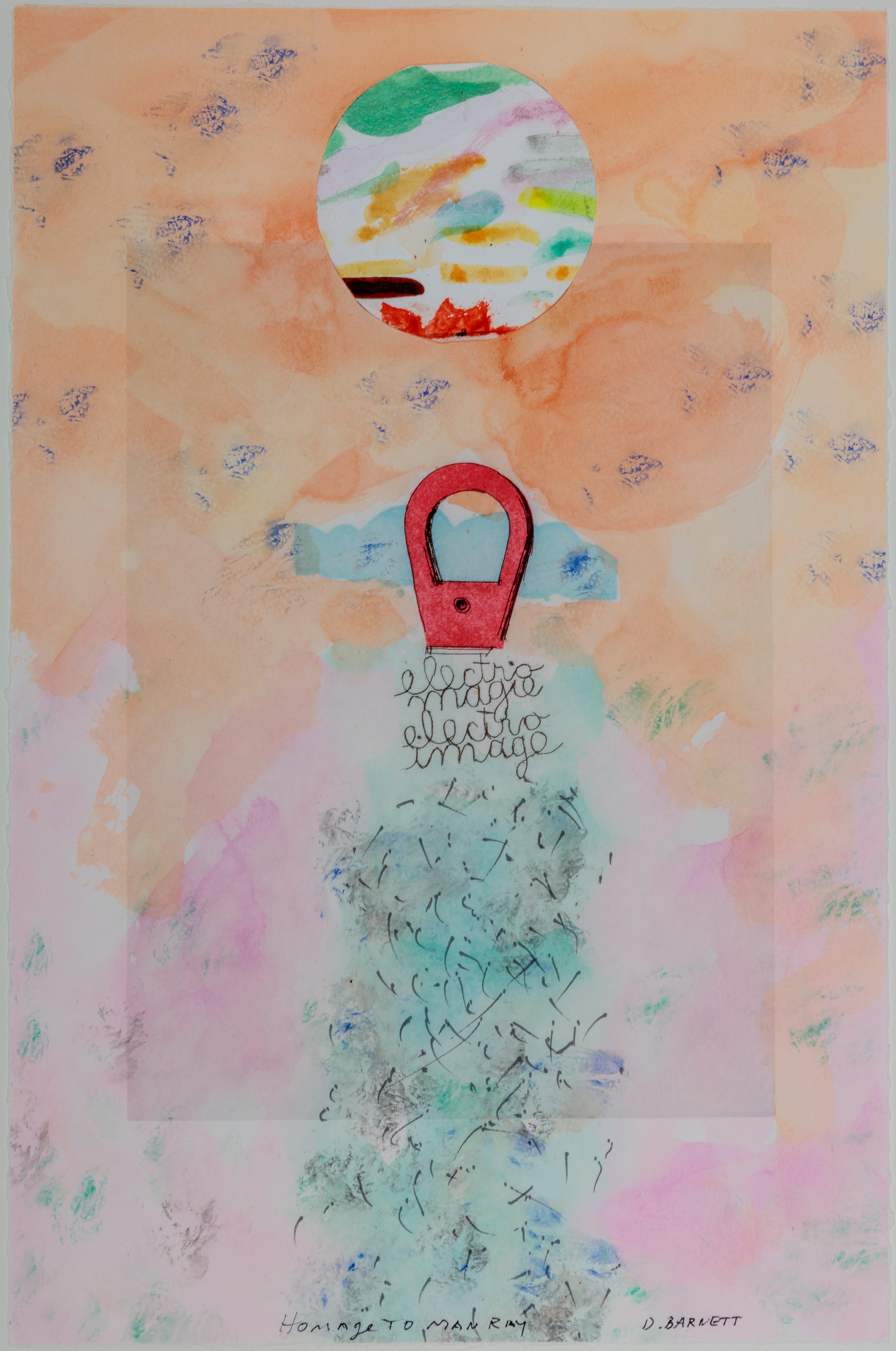 Série des artistes célèbres : Hommage à Man Ray - "Electro Magie, Electro Image" (grand format) - Mixed Media Art de David Barnett