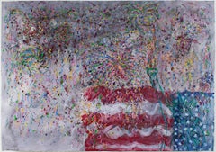 "Fireworks Series: Grand Finale, " Mixed Media signed by David Barnett, signed