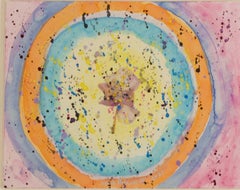 "Hibiscus Surrounded by the Sun" iridescent acrylics and signed by artist