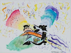 "Homage to Wassily Kandinsky after 1911 'Exit' woodcut, Klänge, " David Barnett