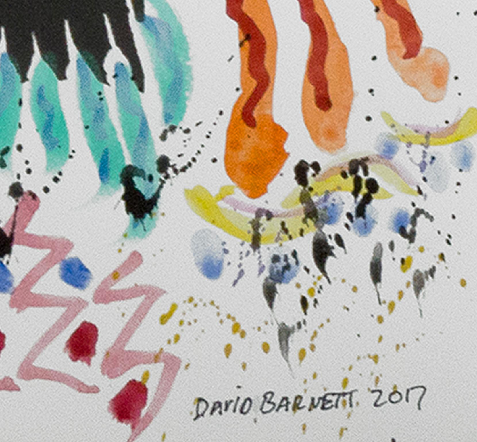 David Barnett: „Homage to Wassily Kandinsky nach 1911 „In the Forest“, Holzschnitt im Angebot 1