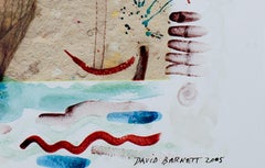 "Land, Sea, & Sky II, " Original Mixed Media Watercolor signed by David Barnett