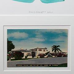 "Miami Crypto-Man: Homage to Magritte" original mixed media by David Barnett