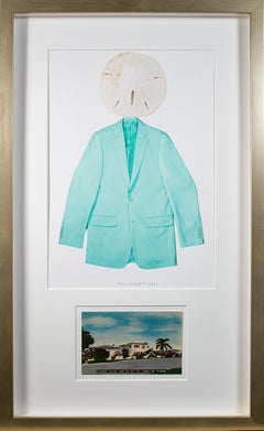 Used "Miami Crypto-Man: Homage to Magritte" original mixed media by David Barnett