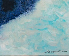 "La balena blu", tecnica mista originale su tela firmata da David Barnett